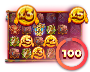 Licensed online slot machine — receive up to 100 free spins with Wild multipliers of x2, x3, or x5 increasing payouts. Free spins can be retriggered indefinitely with Scatter symbols, keeping gameplay exciting and rewarding. High RTP gambling game available on desktop and mobile via Traflow Media platform, access full catalog, receive generous welcome bonuses, and enjoy secure, thrilling online casino entertainment. 