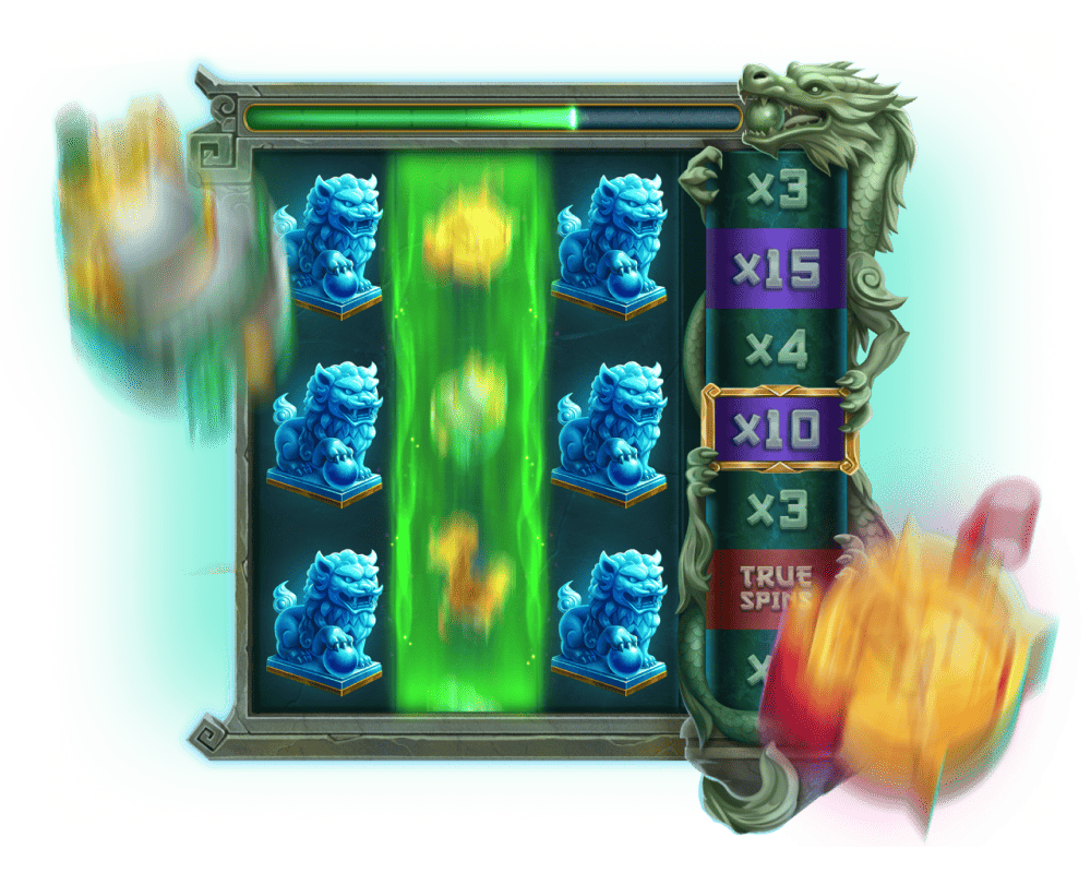 Licensed online slot machine — match 6 symbols on 2 reels to trigger Respin of the third reel, activating the bonus game. High RTP gambling game with simple mechanics allowing players to control outcomes. Play licensed slots on desktop or mobile via Traflow Media platform, access full catalog, receive generous welcome bonuses, and enjoy secure, thrilling online casino entertainment.
